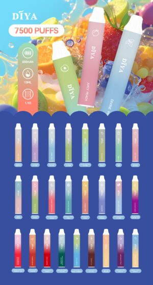 新品上市【叮啞抛棄式7500口】可充電  💖薔薇布林口味✨台灣獨家登場🔥 CP值最高 零故障 限時活動 {滿十送一}